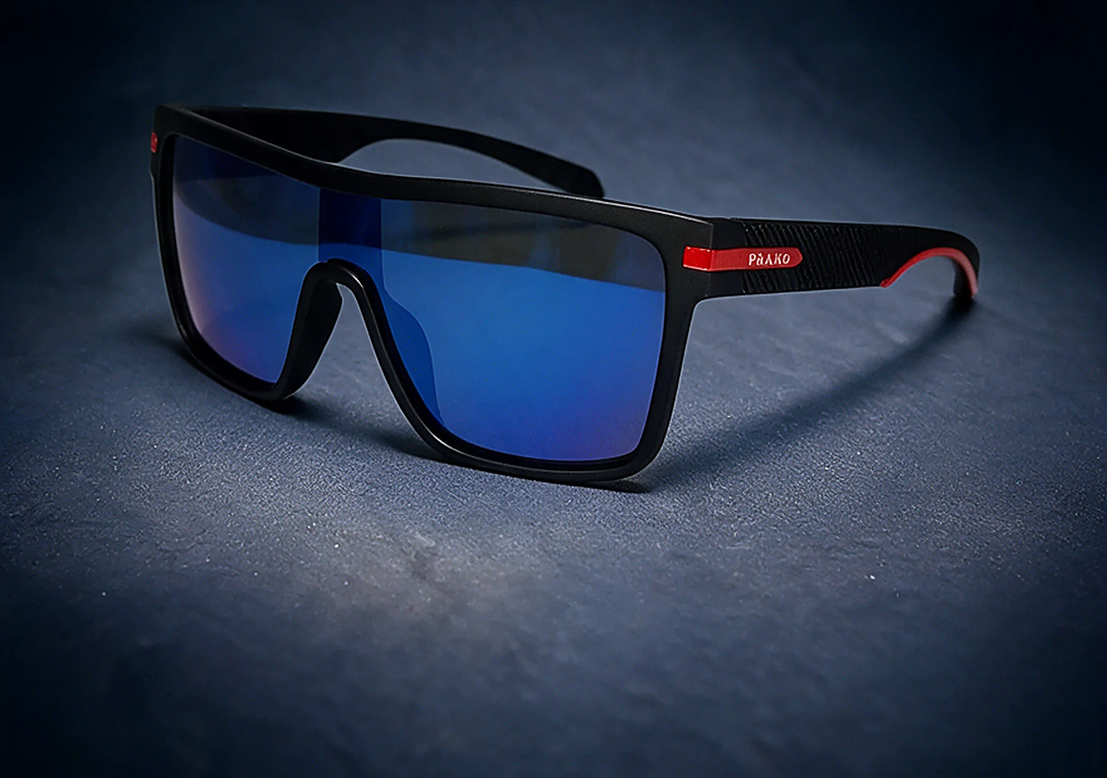PRAKO PULSAR Cobalt — escudo plano con lente espejado azul